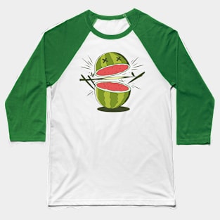 Sliced Watermelon Baseball T-Shirt